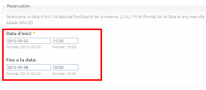 Dates inici i finalització